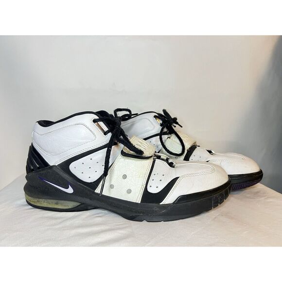Nike Other - Vintage Nike Air Force Operate Max 1 Sneaker White Blue 310429-144 Strap 11.5